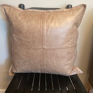 Pottery Barn Leather pillow and insert